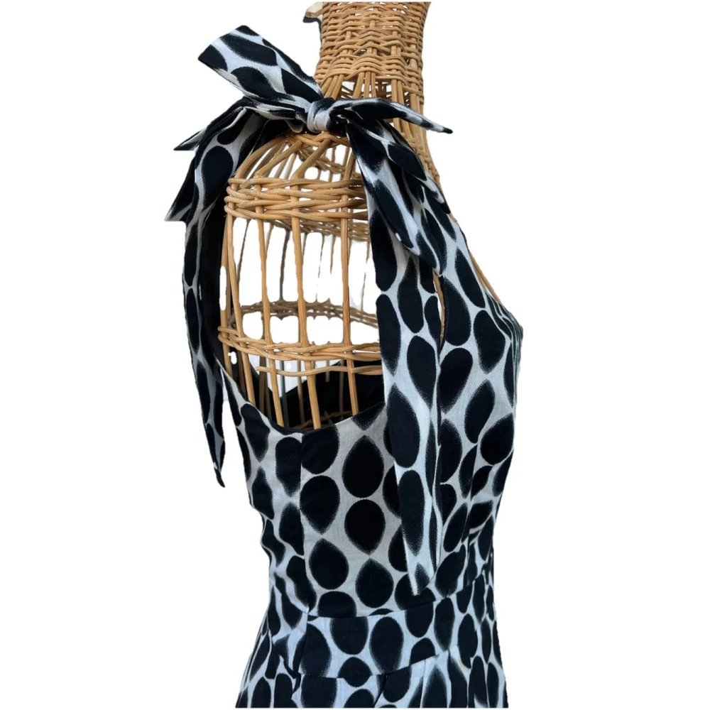 Dots One Shoulder Polka Dot Dress Black White Women S, Sexy Party Cocktel - Picture 15 of 16